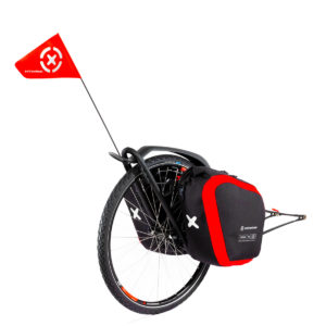 Przyczepka rowerowa BRAVE z sakwami NOMAD Premium 60L